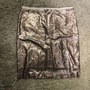 Rose Gold Pencil Skirt